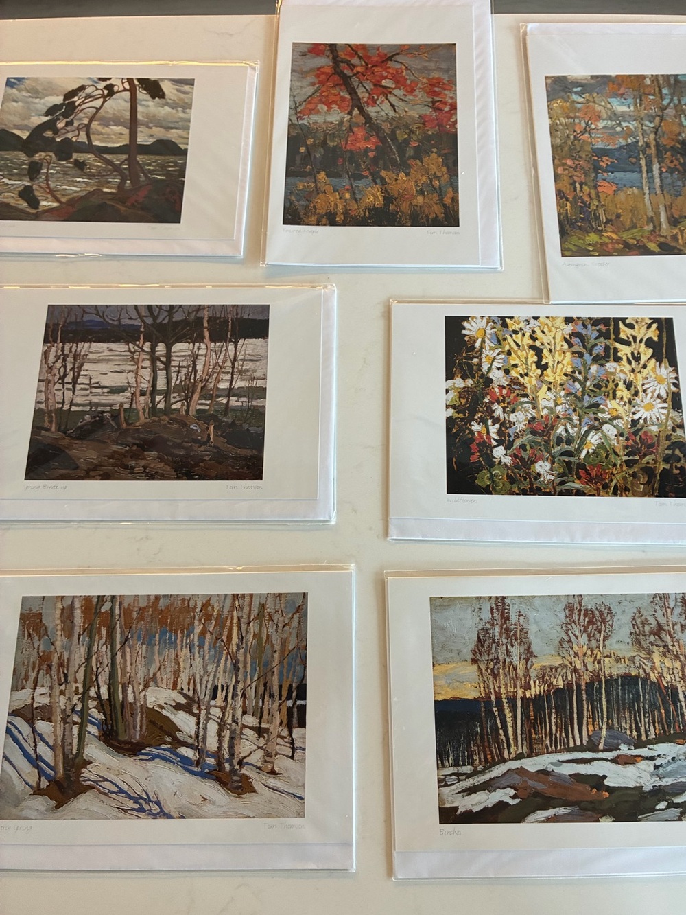 Tom Thomson Group of Seven Art Cards 6 x 9 ( includes an envelope)  Set 7